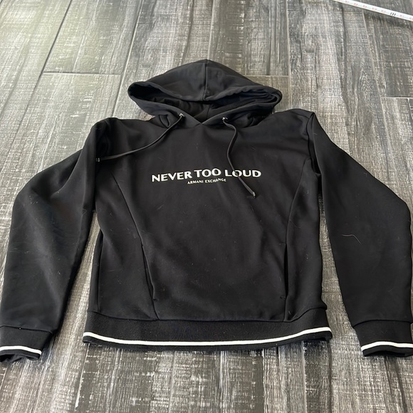 Armani Exchange AX Hoodie Never Too Loud - Picture 1 of 7